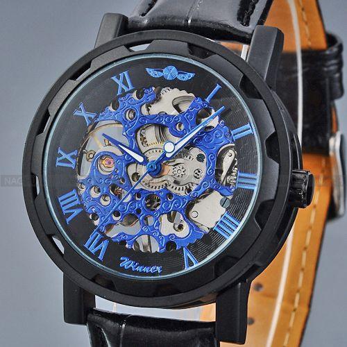 Luxury men mechanical Wristwatch business leather strap - HABASH FASHION