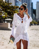 New Sexy Cover Up Bikini Women Swimsuit Cover-up Beach Bathing Suit Beach Wear Knitting Swimwear Mesh Beach Dress Tunic Robe - habash-fashion.myshopify.com