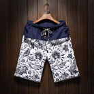 2019 Summer New Men's Bermuda Shorts Loose Straight Floral Hawaiian Casual Linen Short Pants Male Brand - habash-fashion.myshopify.com