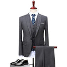 Mens Suits Wedding Groom Plus Size 4XL 3 Pieces(Jacket+Vest+Pant) Slim Fit Casual Tuxedo Suit Male - habash-fashion.myshopify.com